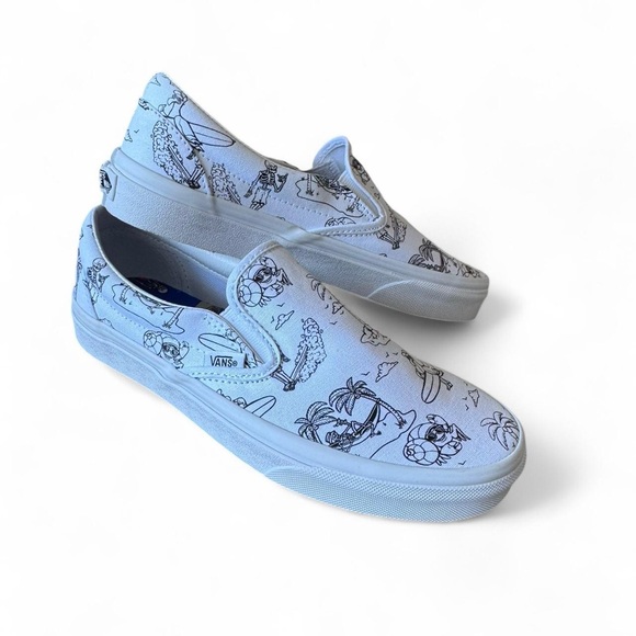 BRAND NEW Vans Ultra White “Low Tide” Illustrated Slip-On Sneakers - Picture 2 of 6